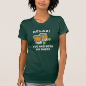 Funny Tequila COVID Impfung Trinken Party T-Shirt (Vorderseite)