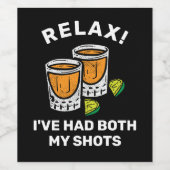 Funny Tequila COVID Impfung Trinken Party Weinetikett (Einzelnes Label)