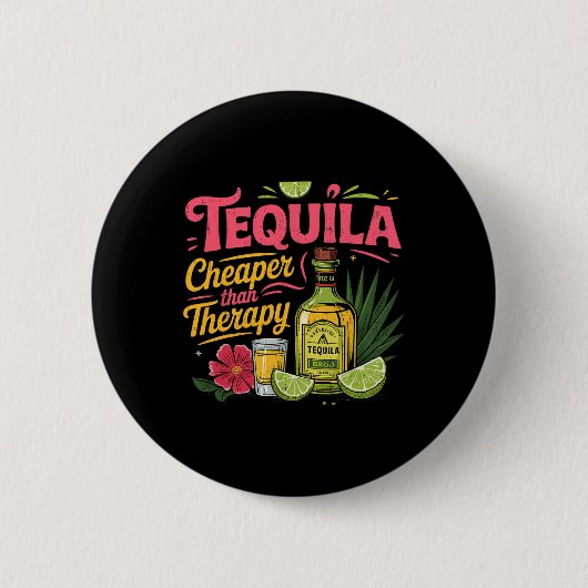 Funny Tequila Drinking Cinco De Mayo Mexikanisches Button (Vorderseite)