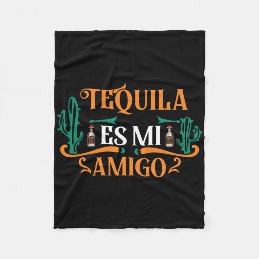 Funny Tequila Es Mi Amigo Tequila ist mein Freund  Fleecedecke (Vorderseite)