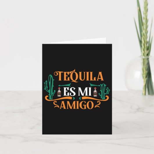 Funny Tequila Es Mi Amigo Tequila ist mein Freund  Karte (Vorderseite)
