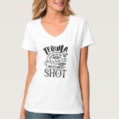 Funny Tequila ist vielleicht nicht die Antwort T-Shirt (Vorderseite)