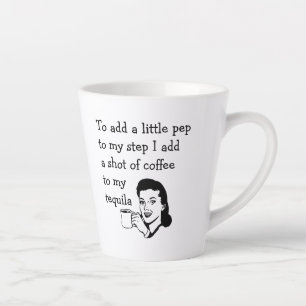 Funny Tequila Kaffee Zitat Retro Kunst Milchtasse