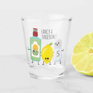 Funny Tequila Lemon und Salt Kawaii Tequila Schnapsglas