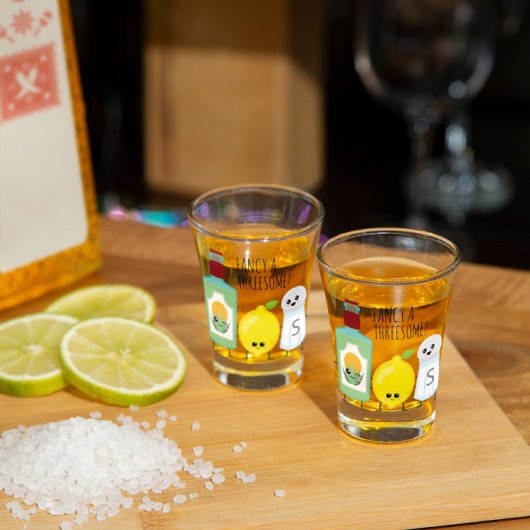 Funny Tequila Lemon und Salt Kawaii Tequila Schnapsglas