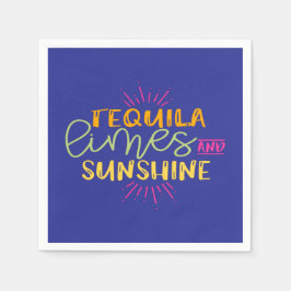 Funny Tequila Limes Sunshine Mexican Fiesta Serviette
