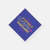 Funny Tequila Limes Sunshine Mexican Fiesta Serviette (Ecke)