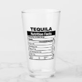 Funny Tequila Nutrition Facts Glass Glas (Vorderseite)