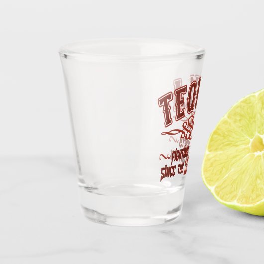 Funny TEQUILA Shot Glass Schnapsglas (Links)