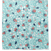 Funny Terrazzo Pattern Kinder Duschvorhang (Vorderseite)