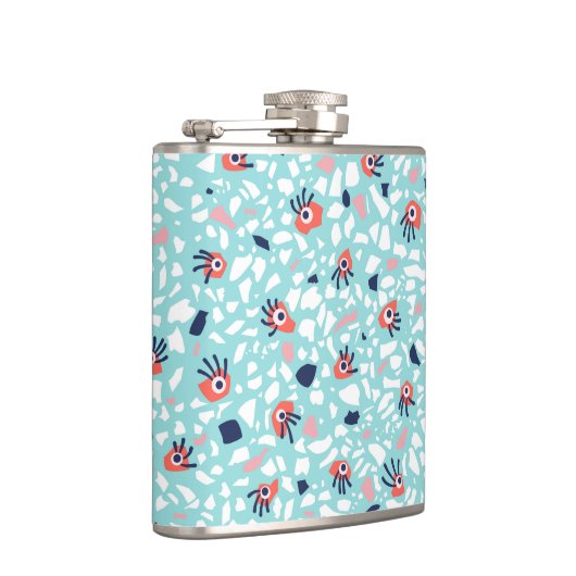 Funny Terrazzo Pattern Kinder Flachmann (Rechts)