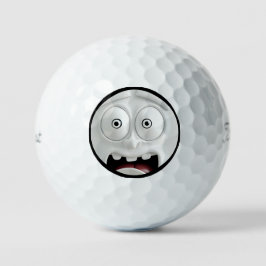Funny Terrified Face Golf Balls Golfball