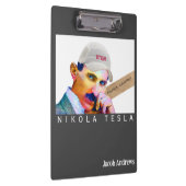 Funny Tesla Personalisiert Klemmbrett (Rechts)