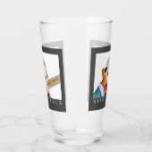 Funny Tesla Portrait Beer Glas (Links)