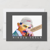 Funny Tesla Portrait Karte (Vorderseite)