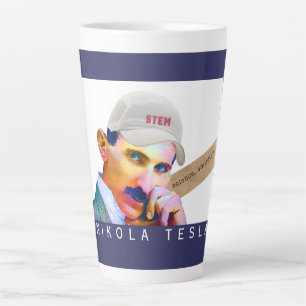 Funny Tesla Portrait Milchtasse