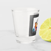 Funny Tesla Portrait Schnapsglas (Links)