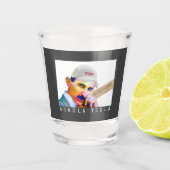 Funny Tesla Portrait Schnapsglas (Vorderseite)