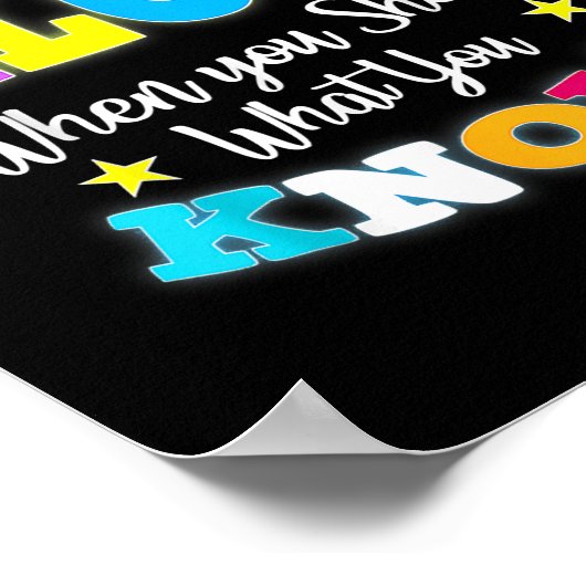 Funny Test Day Mode on Teacher Testideen Poster (Ecke)