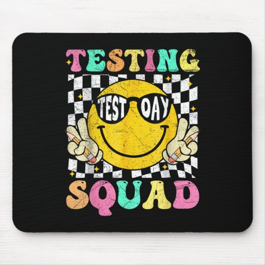 Funny Test Day Motivierend Teacher Student Testin Mousepad (Vorne)