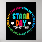 Funny Test STAAR Day Mode on Teacher Testing Poster (Vorne)