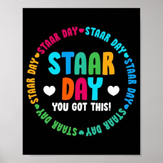 Funny Test STAAR Day Mode on Teacher Testing Poster (Vorne)