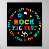 Funny Test STAAR Day Rock The Test Teacher Poster (Vorne)