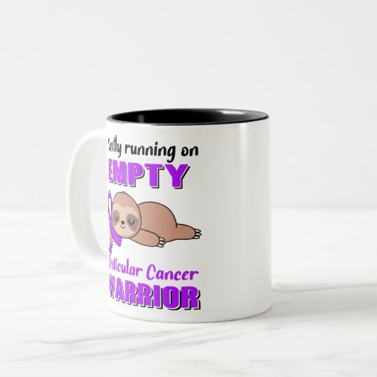 Funny Testicular Cancer Awareness Geschenke Zweifarbige Tasse (Vorderseite Links)