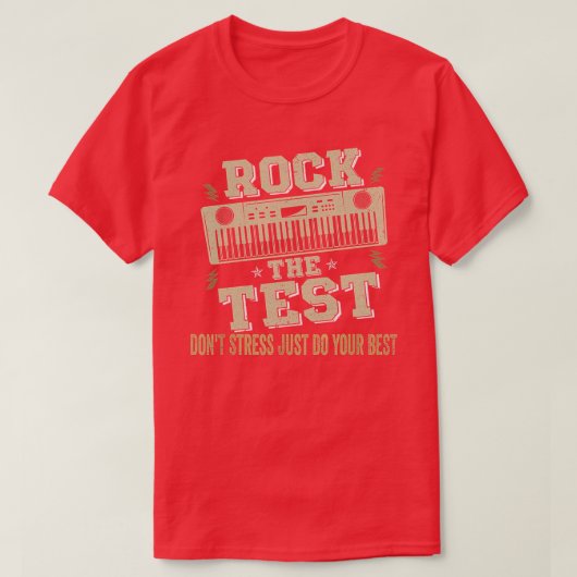 Funny Testing D (Test Dont Stress Test Day) T-Shirt (Design vorne)