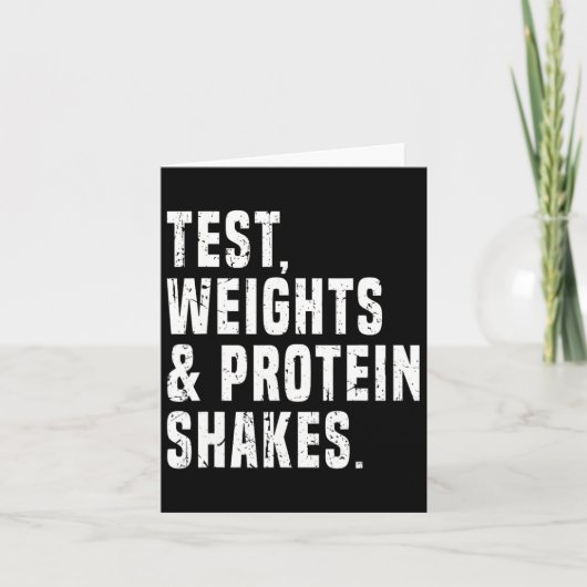 Funny Testosteron Test Steroid Spaß Bodybuilding Karte (Vorderseite)