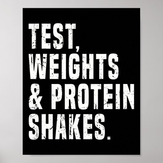 Funny Testosteron Test Steroid Spaß Bodybuilding Poster (Vorne)
