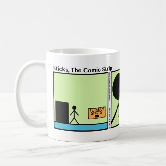Funny Tetanus Shot Stickman Tasse - 097 (Links)