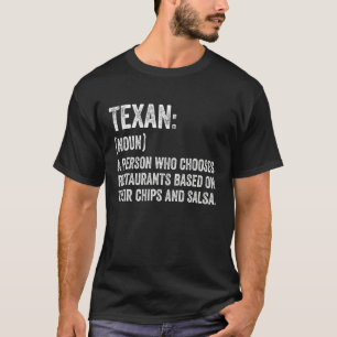 Funny Texan Definition für Texan Chips und Salsa L T-Shirt