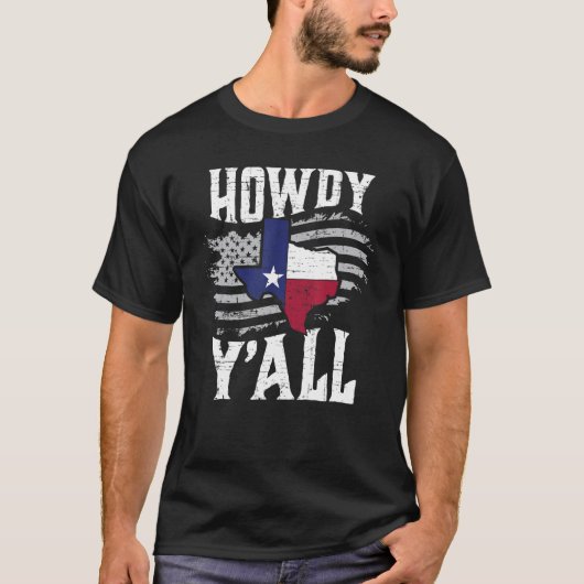 Funny Texas Howdy Yu2019All Yall Sassy Texan South T-Shirt (Vorderseite)