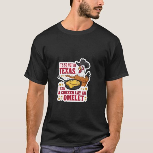 Funny Texas Hühnerheat Design. Hühnerlays und T-Shirt (Vorderseite)