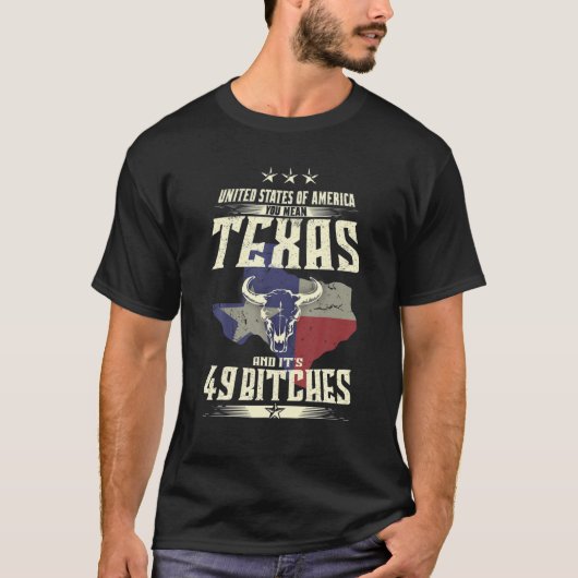 Funny Texas und seine 49 Staaten T-Shirt (Vorderseite)
