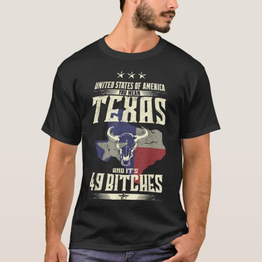 Funny Texas und seine 49 Staaten T-Shirt (Vorderseite)