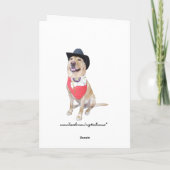 Funny Texas Vatertag Karte (Rückseite)