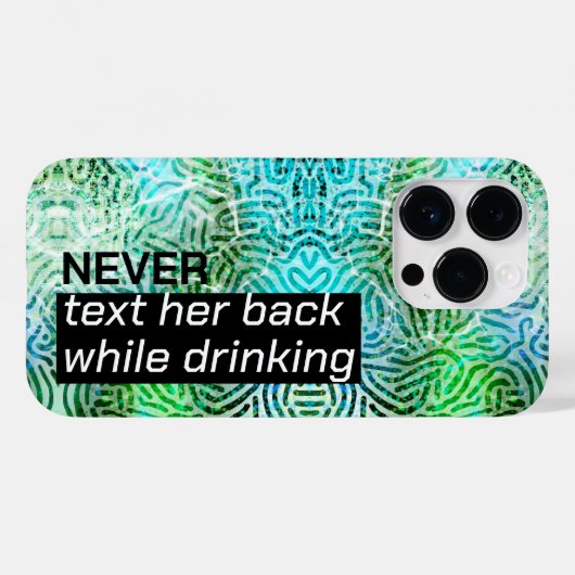 Funny text Cool grün & blau Case-Mate iPhone Hülle (Rückseite (Horizontal))