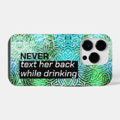 Funny text Cool grün & blau iPhone Hülle (Rückseite (Horizontal))