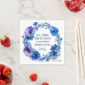 💍 Funny text Cornflowers und Lavender Serviette (Beispiel)