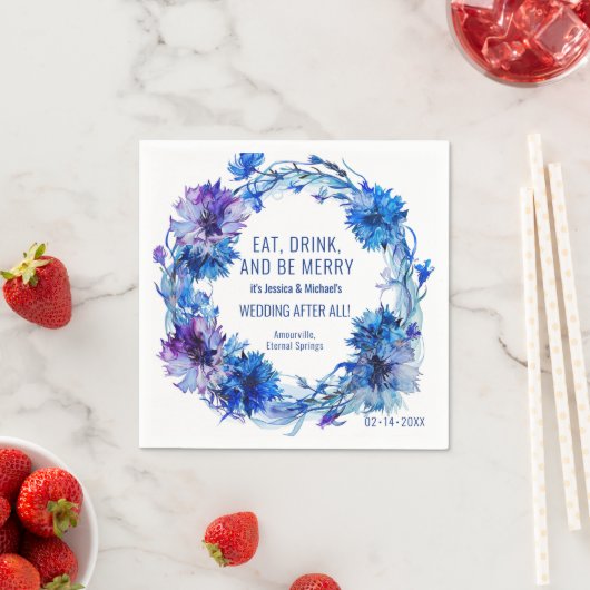 💍 Funny text Cornflowers und Lavender Serviette (Beispiel)