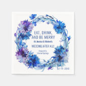 💍 Funny text Cornflowers und Lavender Serviette (Vorderseite)