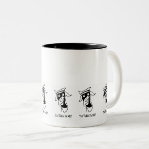 Funny Text Face Talking - spielerischer Ausdruck Zweifarbige Tasse