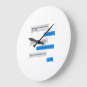 Funny Text Große Wanduhr (Winkel)