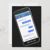 Funny Text Message Wedding Save the Date (Vorderseite)