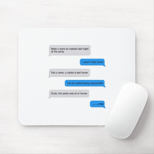 Funny Text Mousepad (Mit Mouse)