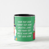 Funny text Watercolor Nutcracker Green Red Tasse (Zentrum)