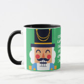 Funny text Watercolor Nutcracker Green Red Tasse (Links)