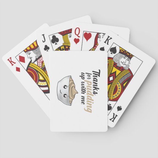 Funny Thanks For Pudding Up With Me Spielkarten (Rückseite)